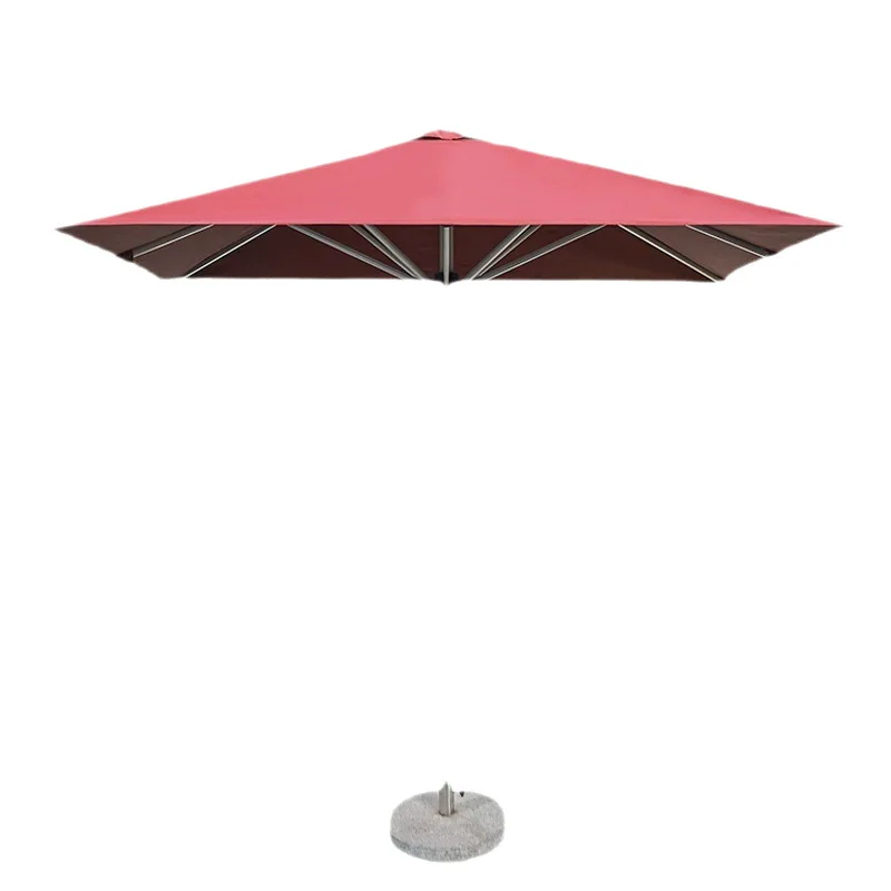 

Aluminum alloy square 2 meters 4 bone pull rope middle column umbrella polyester cloth rain and sun protection
