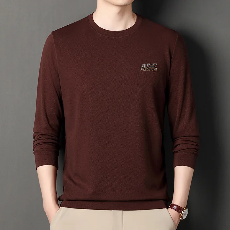 Maglione da uomo autunno moda stile coreano girocollo Base gioventù Casual semplice manica lunga t-shirt da uomo