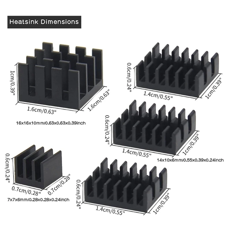 N506 Enclosure Metal Case for 5/5B Support M2 NVMe SSD 2280 with 5pcs Aluminum Heatsinks and Cooling Fan Box-A27I
