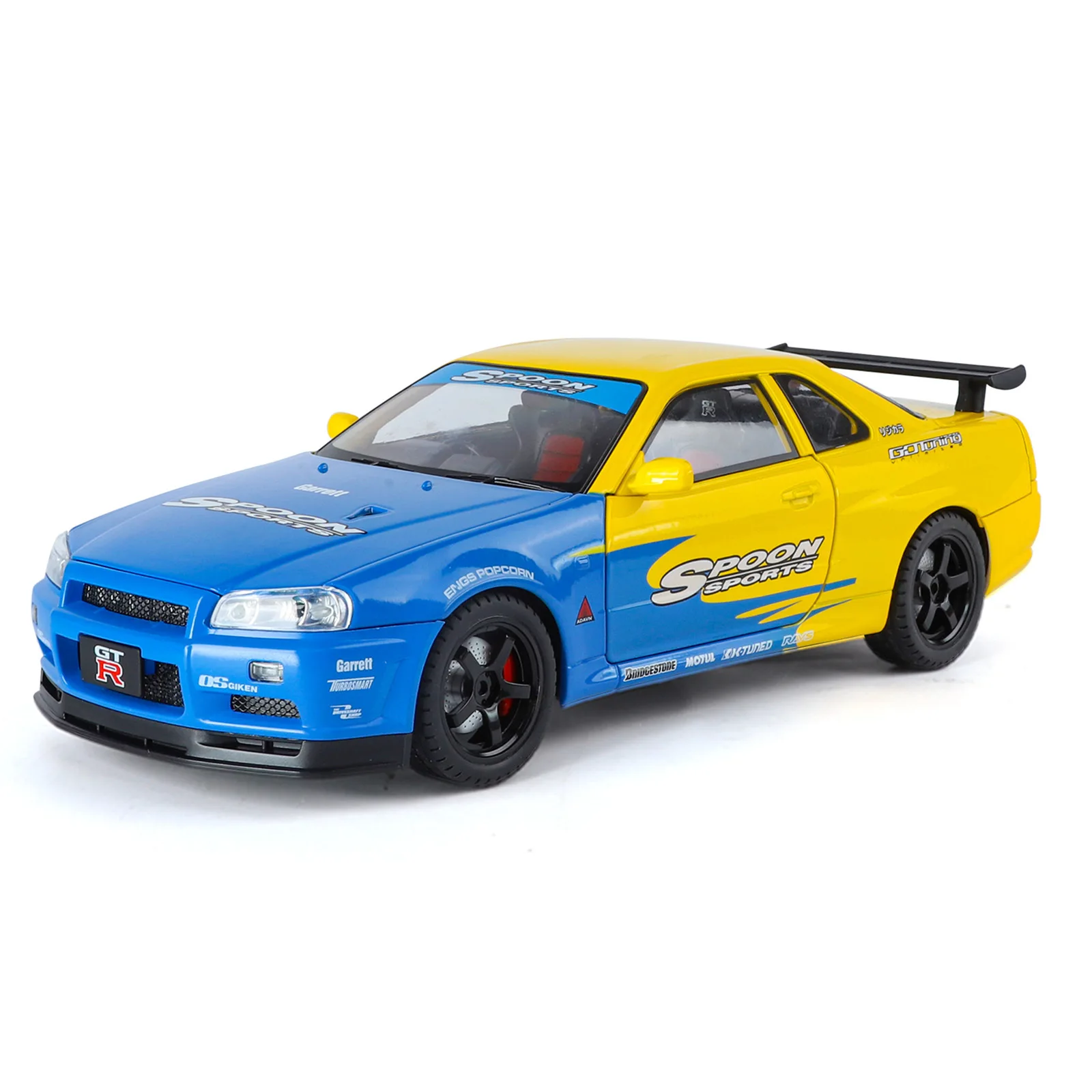 1:18 Nissan GT-R God of War Skyline Pulling Edition Legering automodel Jongen Speelgoed Racing Gift