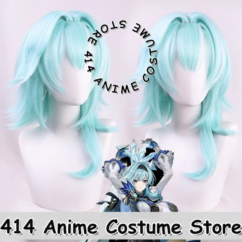 

Game & Anime Eula Cosplay Wig Genshin Impact Simulation Scalp Forehead Arch Ready Heat-Resistant Fiber Synthetic Hair
