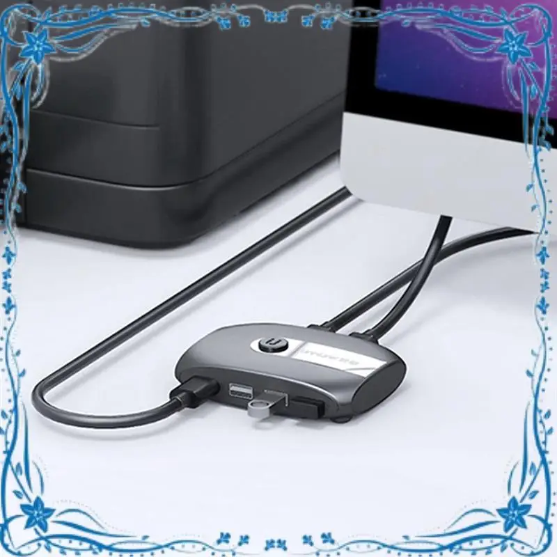 

UNNLINK USB2.0 Устройство для совместного использования принтеров 4 порта 2 входа и 4 выхода 2 компьютера Переключатель клавиатуры и мыши Поделиться USB-устройство
