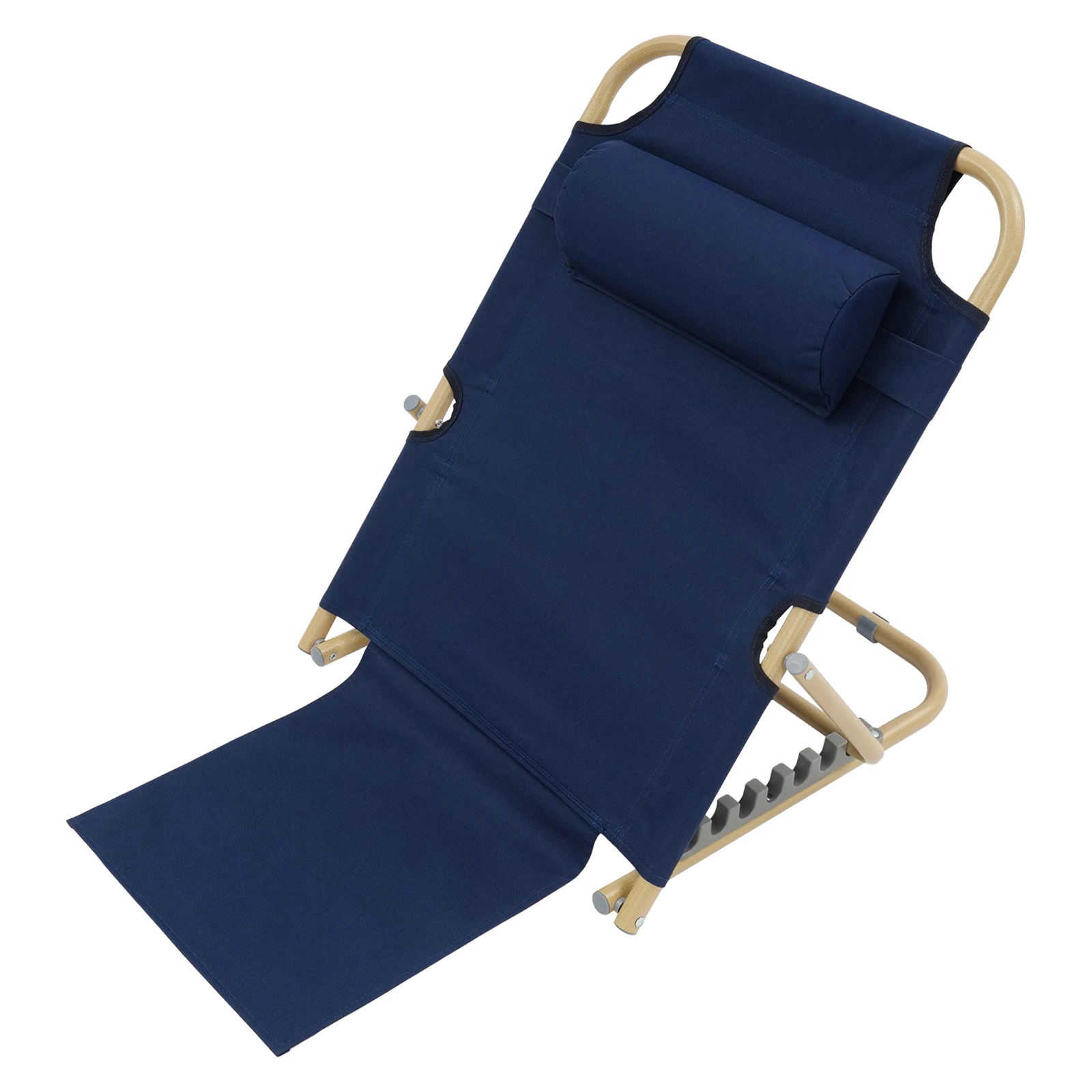 Deep Blue 7 Gears Lifting Bed Backrest 330lbs Portable Folding Adjustable Sit Up Back Rest with Bottom Pads