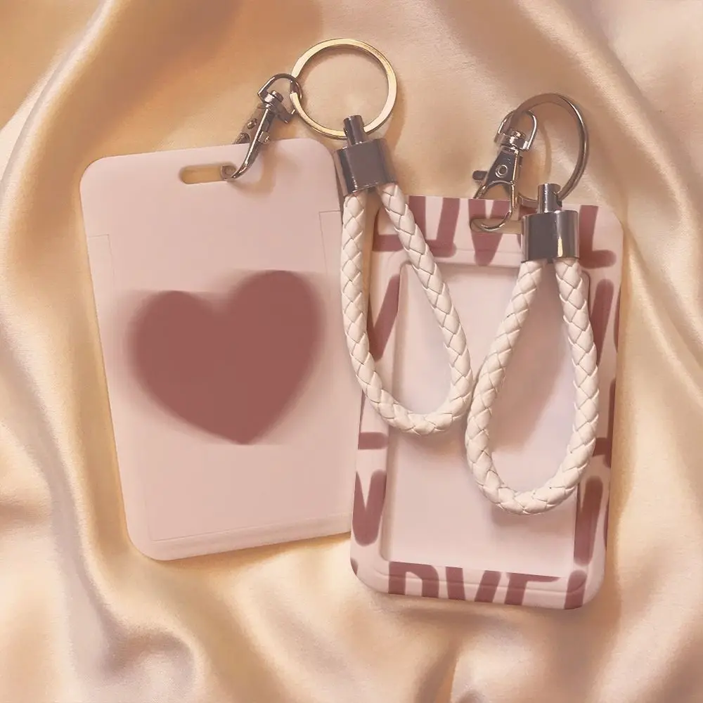 1Pc Fashion INS Student Bus ID Card Protective Cover Keyring School Access Door Card Credit Card Holder Bag Set Key Chain image 2