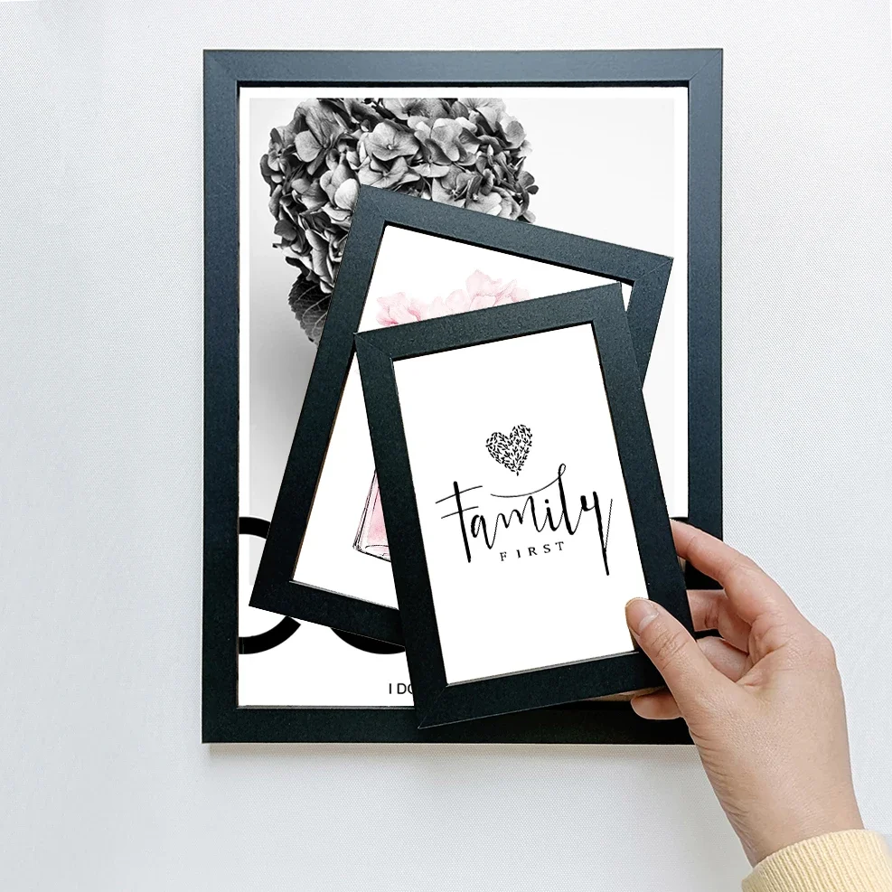 Black Combination Blank Photo Frame Set for Home Decor