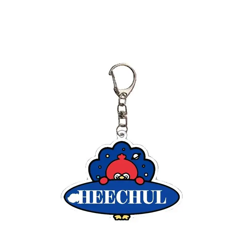5CM Yesung Kyuhyun Leeteuk Heechul Suju Cartoon Animals Keyring Name Tag Junior Donghae Eunhyuk Acrylic Keychain Bag Accessories