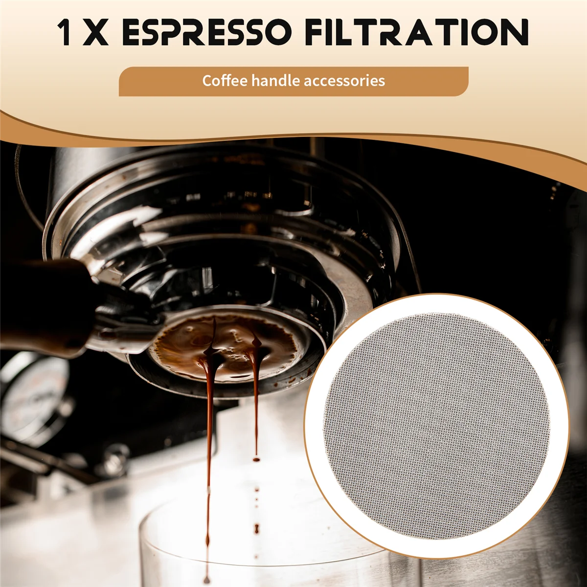 1 peça 51mm tela de disco/portafilter de café expresso tela de chuveiro inferior/tela de contato-aço inoxidável