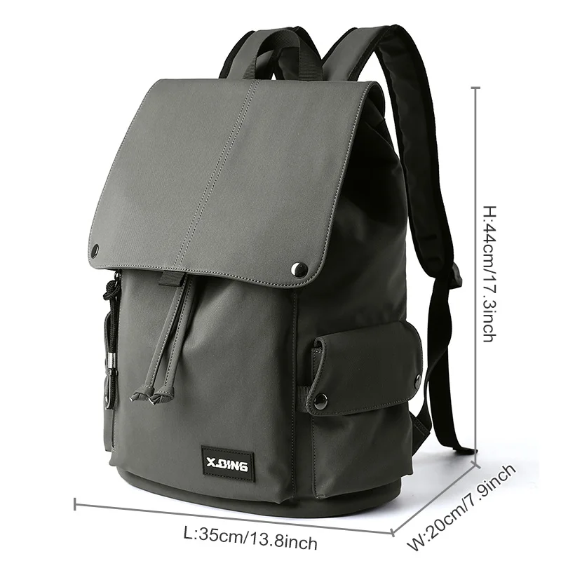 Flip Drawstring Laptop Men Backpack  Anti-theft Outdoor Travel Sport Designer Backpack 2024 Large Capacity Oxford Commuter Bag