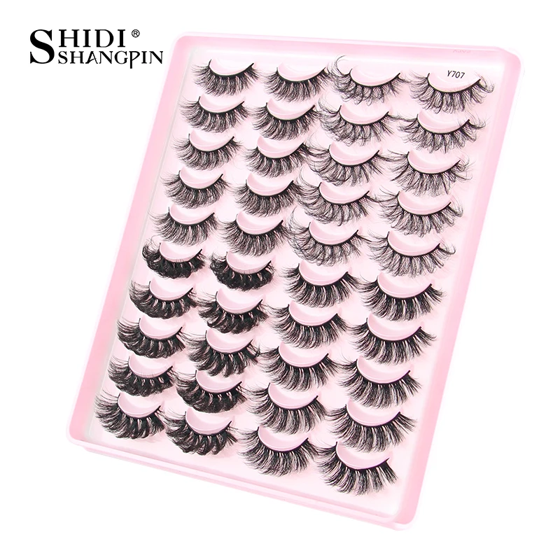 5/10/20 paires de Faux Cils dramatiques moelleux 3D Cils de vison vaporeux Faux Cils naturels Faux Cilios épais Faux Cils outils de maquillage