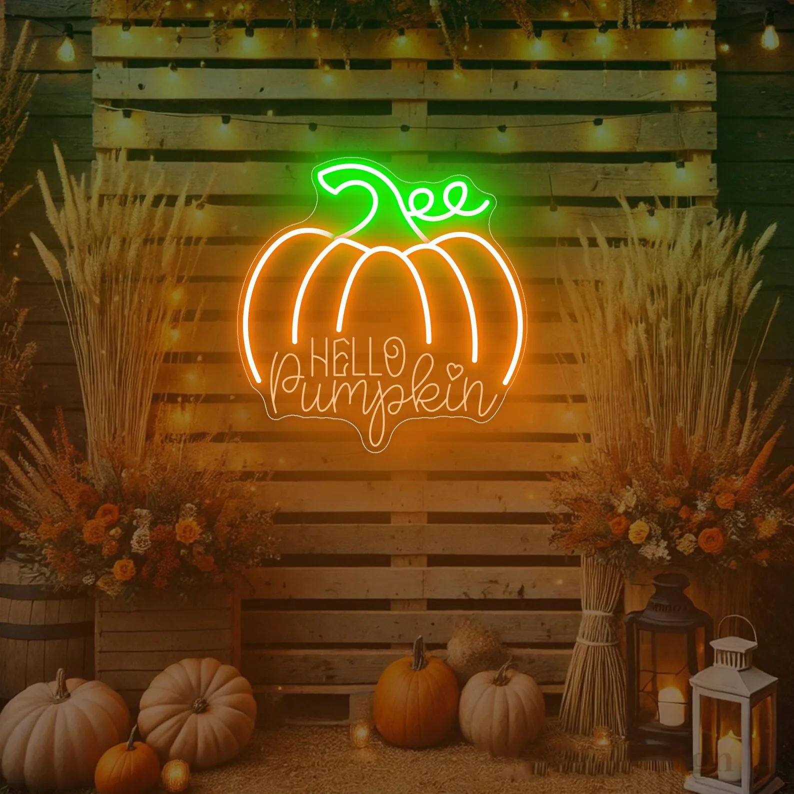 Hello Pumpkin Neon Sign,Custom Fall Autumn Pumpkin Decor LED Neon Light,Autumn Party Garden Sign Thanksgiving Door Wall Decor