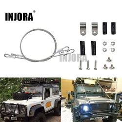 INJORA 180mm zmodyfikowane części stalowa lina dla 1/10 gąsienica RC oś samochodu SCX10 TRX4 Tamiya CC01 MST CFX