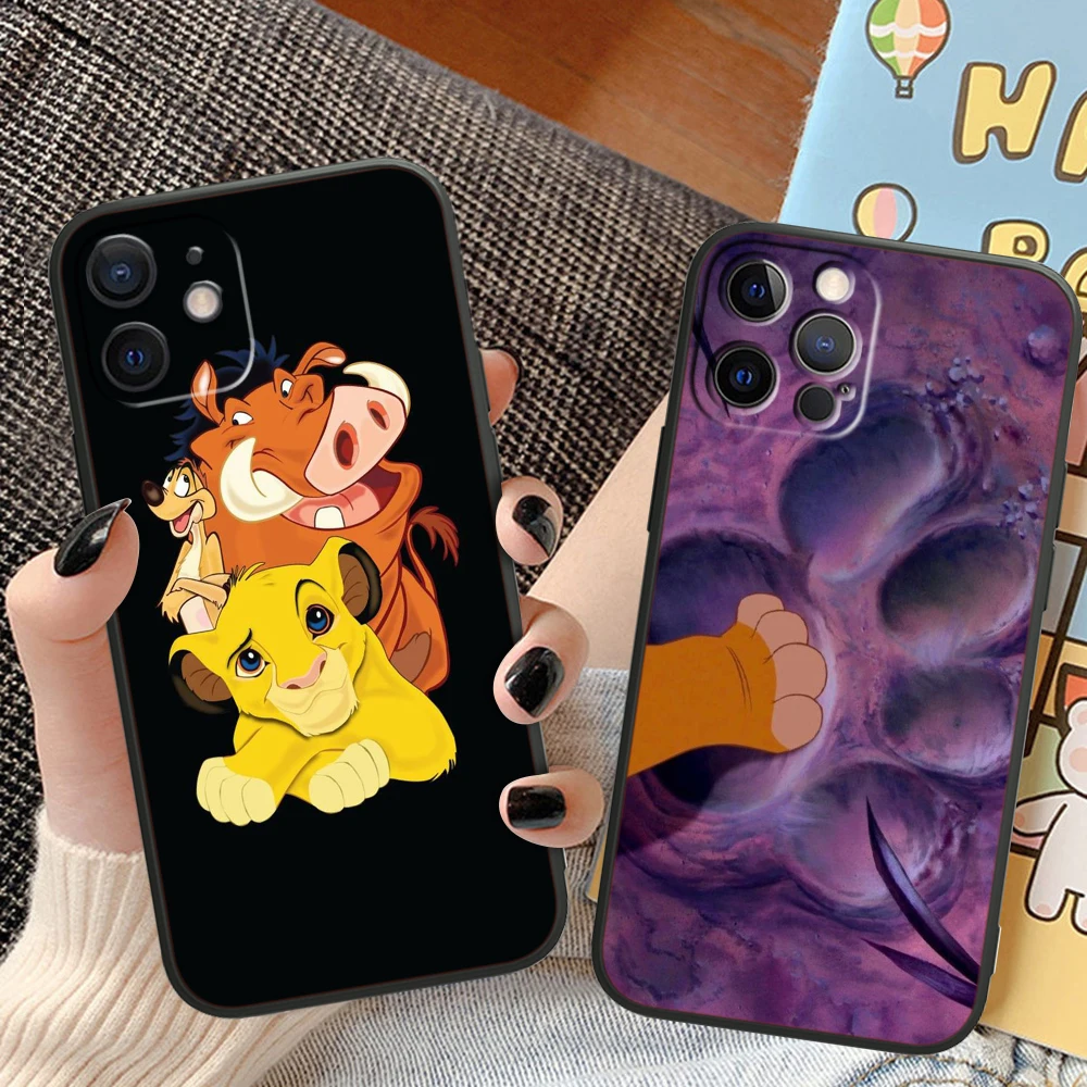 Silicone Cover The Lion King Simba For Apple iPhone 13 12 11 Pro Max mini XS XR X 8 7 6S 6 5 Plus Black Phone Case