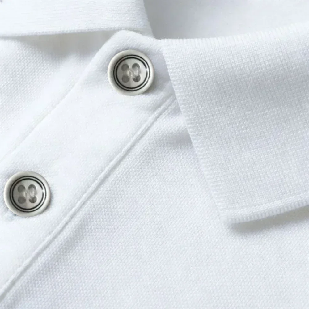 Sommerliche Trend-Poloshirts für Damen, lässiger Stil, atmungsaktive Golfshirts für Herren, Unisex-Streetwear, Oversize-weißes Oberteil – Detail 14