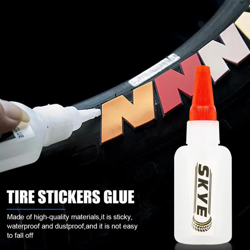 

40ml rubber Tire 3D Letter Sticker Glue Special Waterproof Tire Sticker Adhesive Car Tire Letter Sticker Glue