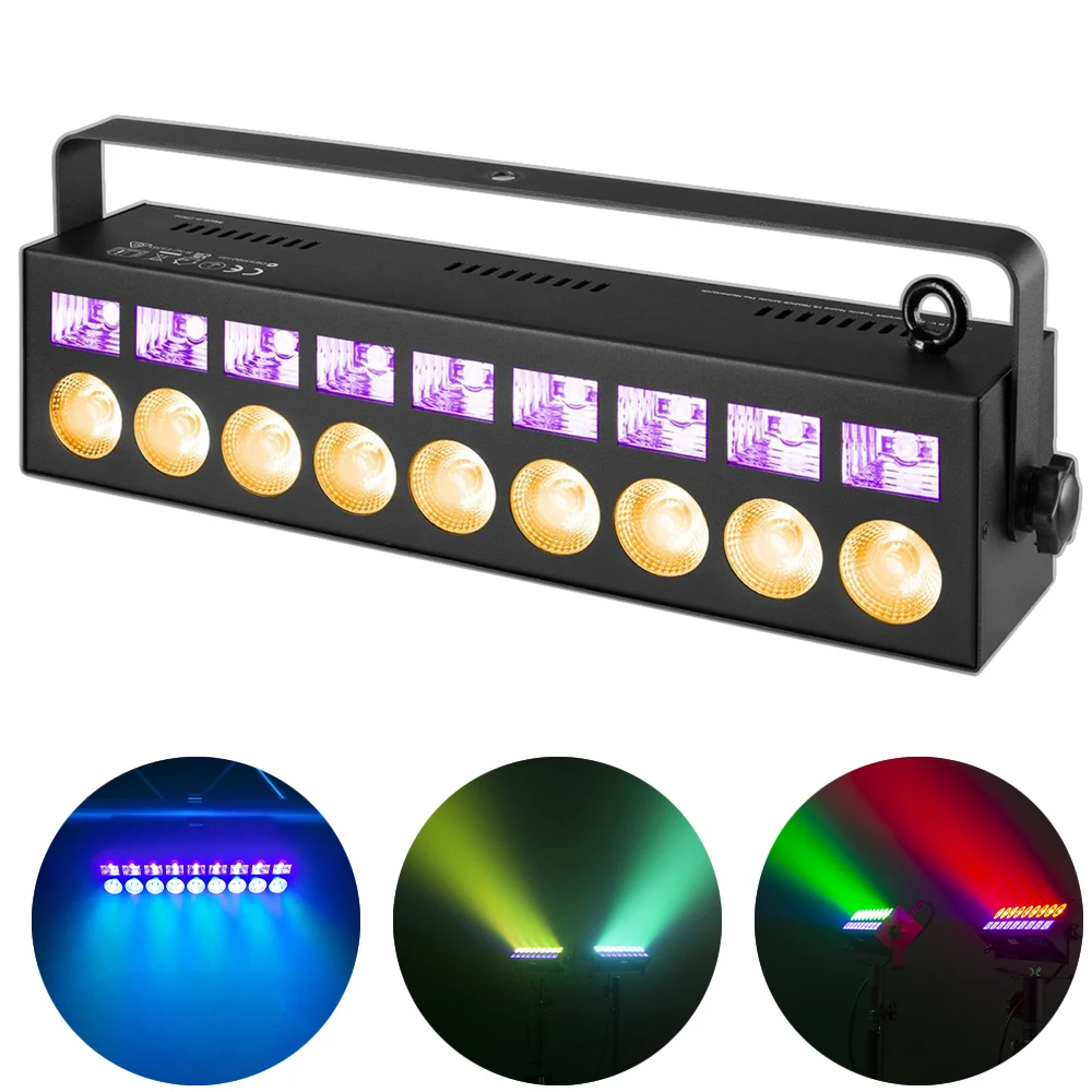 barra de led 2in1 efeito rgbw luzes controle som uv dmx controle musica ritmo colorido lampada dj disco tv carro desktop decora luzes 01