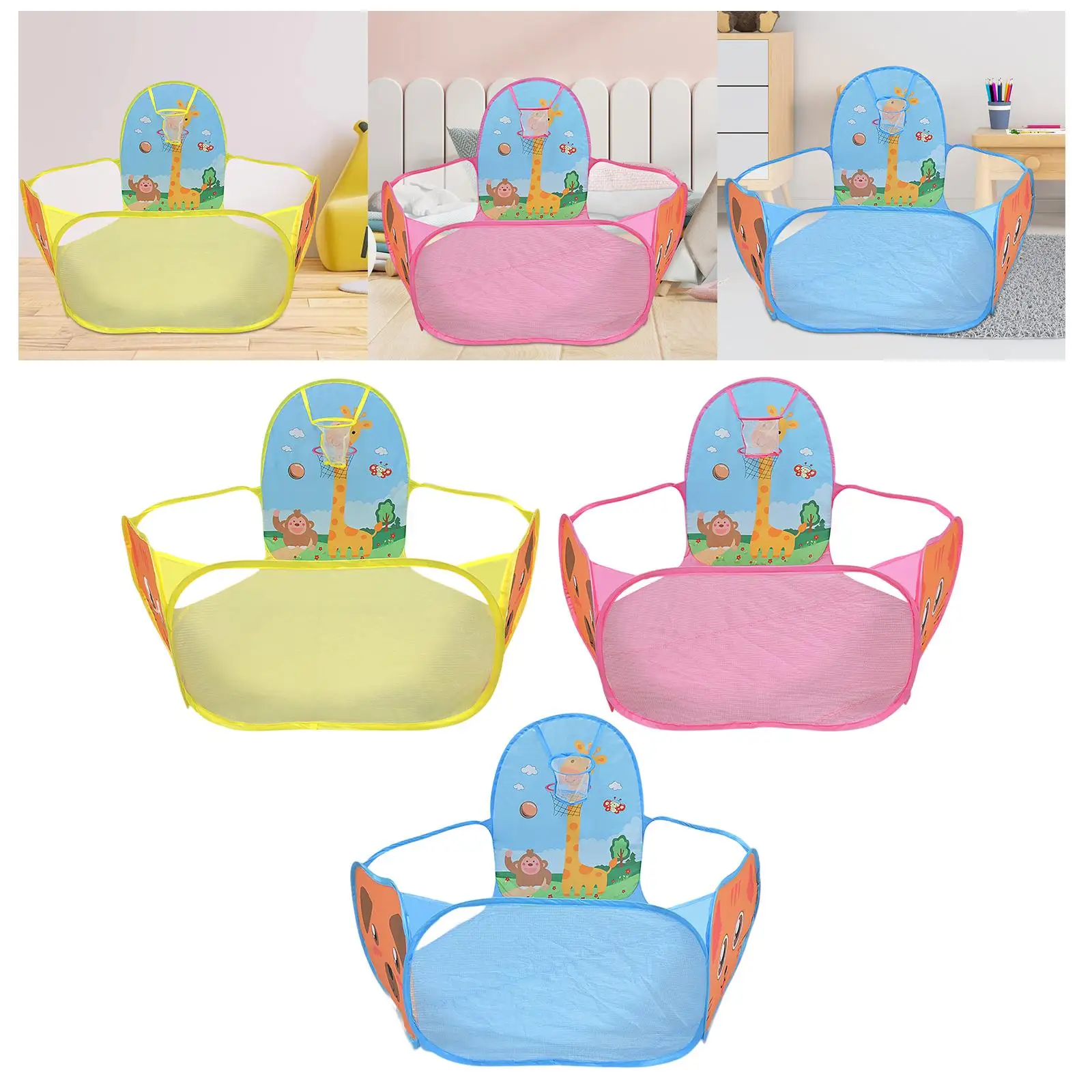 Tenda da gioco per bambini facile da montare Game Play House Child Room Decor con basket