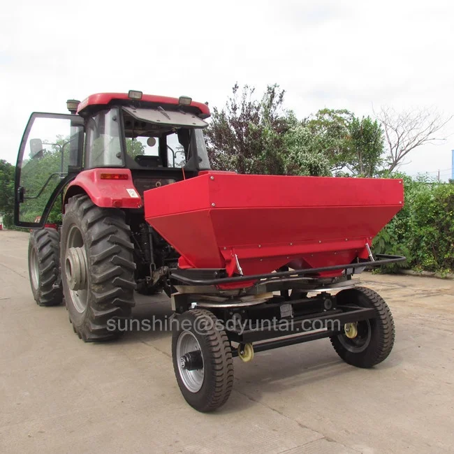 Hot sell factory direct price tractor driven tow behind steel 2CDR Fertilizer spreader for agriculture