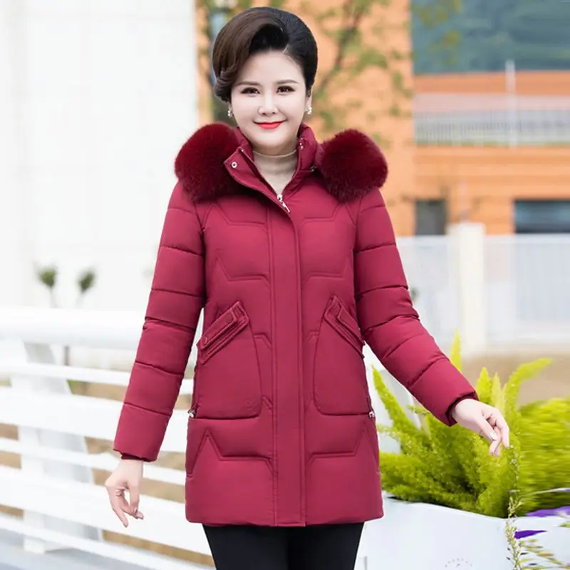 الجديد في الشتاء سترة النساء سترة الملابس معطف طويل مقنعين سترة الفراء طوق سميكة الدافئة الثلوج ارتداء مبطن سترات الموضة TS463