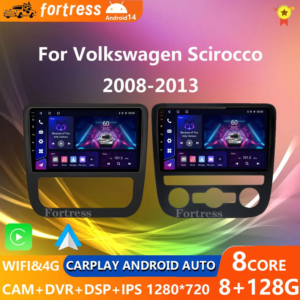 

Fortress AI Voice Wireless CarPlay Android Auto Radio for Volkswagen Scirocco 2008-2013 4G Car Multimedia GPS 2din autoradio