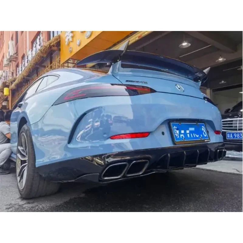 Real Carbon Fiber Car Rear Wing Trunk Lip Spoiler For Mercedes-Benz AMG GT43 GT50 GT53 GT63S 2019 2020 2021 2022