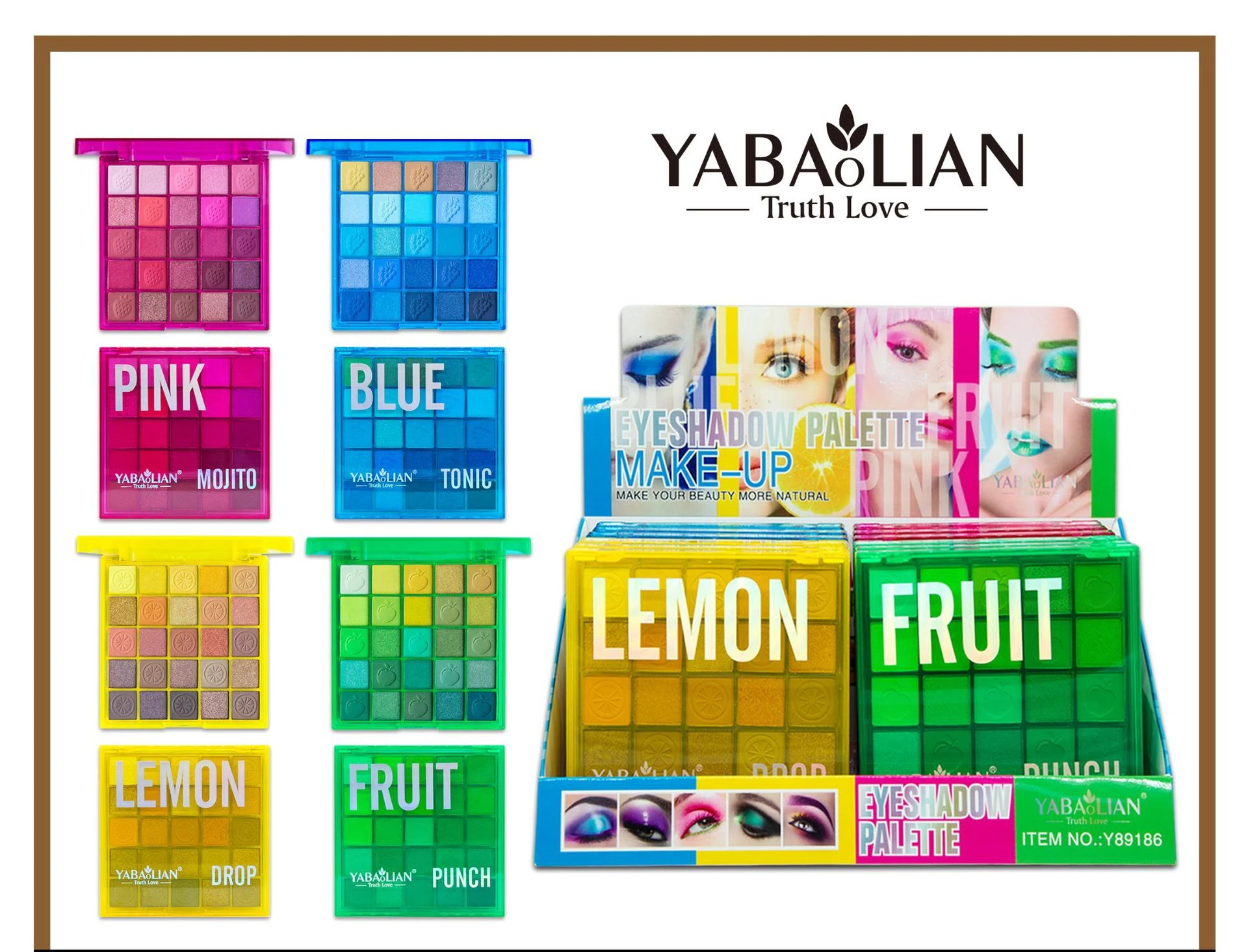 YABAOLIAN 25 Colors Eyeshadow Palette Pearlescent Matte Earth Tone Pomegranate Seeds Crispy Rice Eyeshadow Makeup