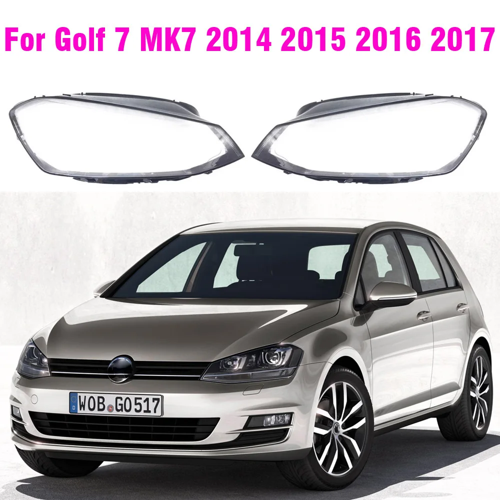 

Car Clear Headlight Lens Cover Replacement Headlight Cover For Golf 7 Mk7 2014 2015 2016 2017