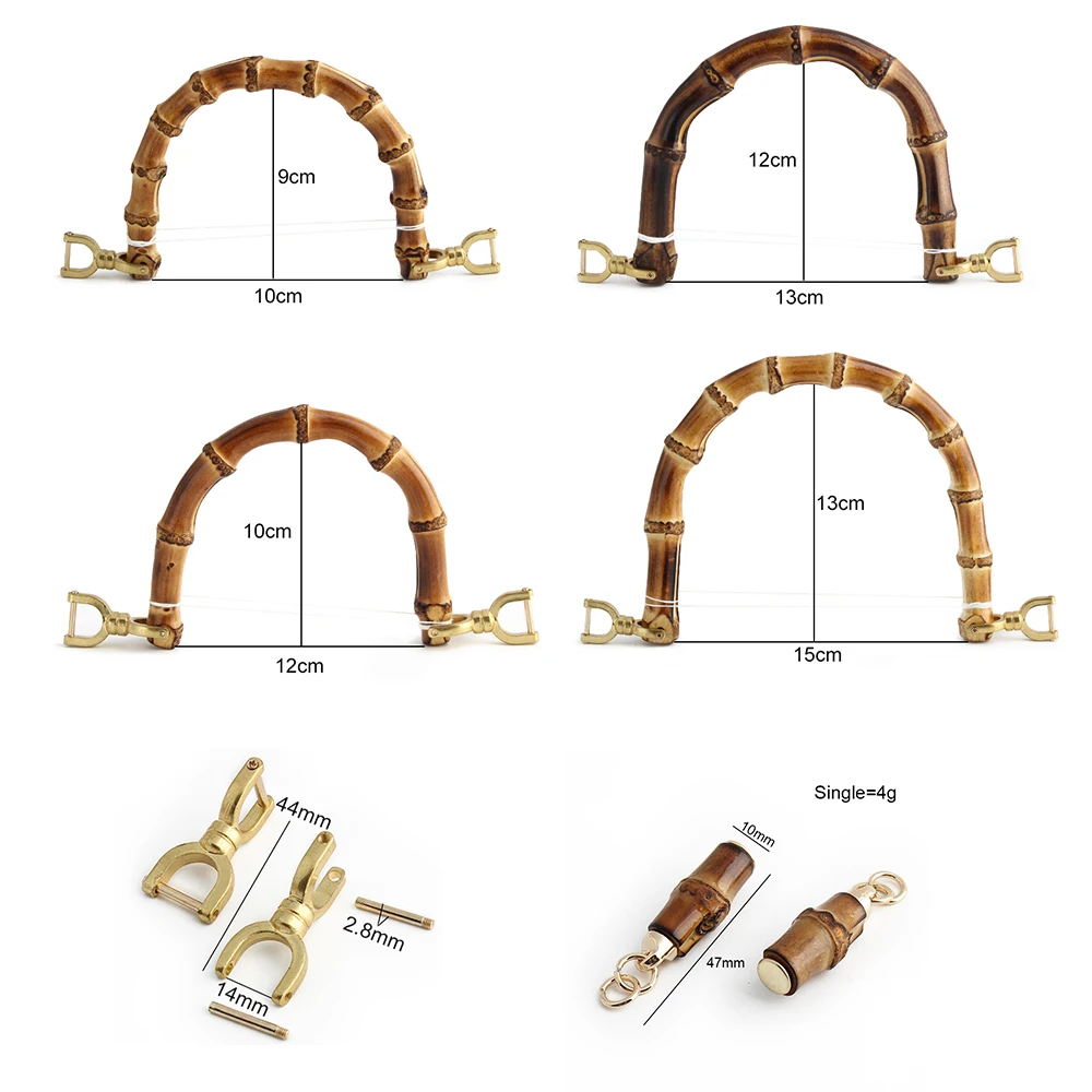 1/5/10 zestawów 10x9/12x10/13x12/15x13 CM cały zestaw bambusowych uchwytów w kształcie litery U z klipsem do zamka klamra do torebek torebka