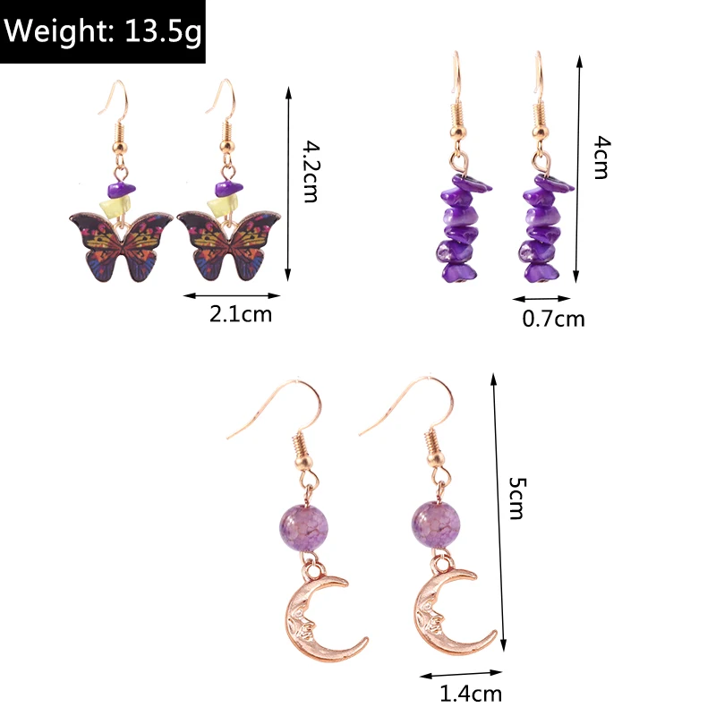 Frauen Ohrringe Sets Vintage Silber Überzogene Türkis Stein Tropfen Ohrring Böhmen Hexagonol Wasser Baumeln Ohrringe Schmuck Geschenke – Detail 18