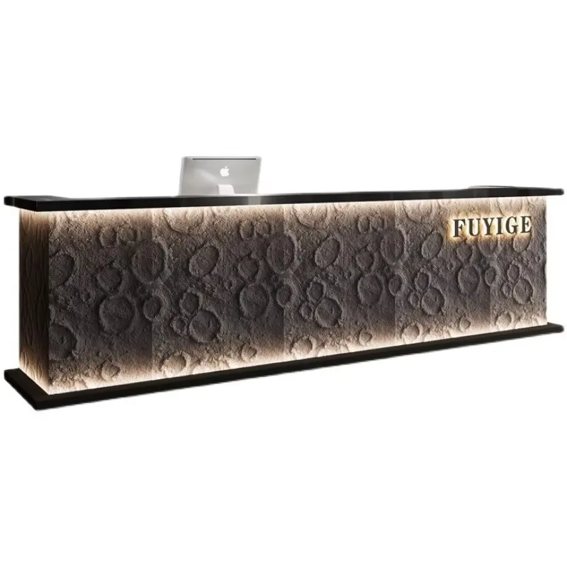 

Contact custom Beauty Hair Salon Furniture Front Desk Barbershop Cashier Desk Reception Table With Led Customizable