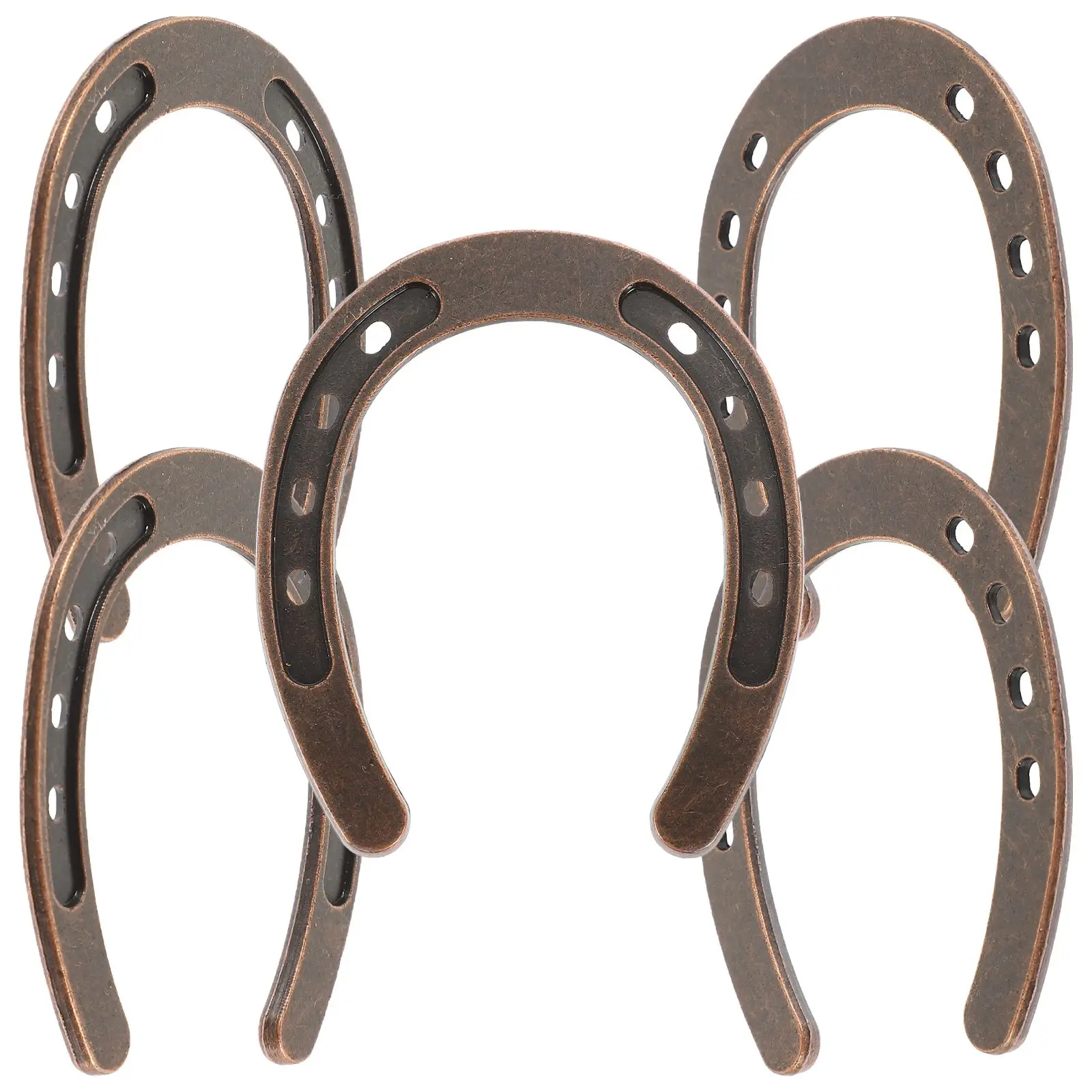 

5 Pcs Horseshoe Model Hangers Wall Celecbration Zinc Alloy Sculptures Hanging Decoration