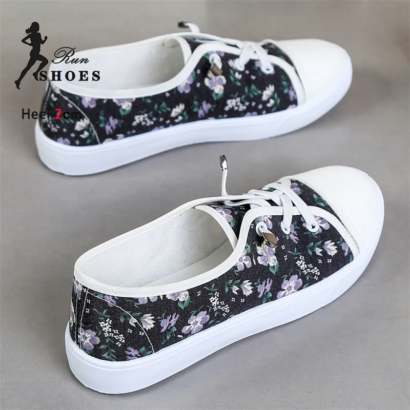 

Размер 35–40, женские парусиновые туфли без шнуровки с цветочным принтом, женская летняя спортивная обувь на плоской подошве, кроссовки на мягкой подошве, Zapatillas De Mujer