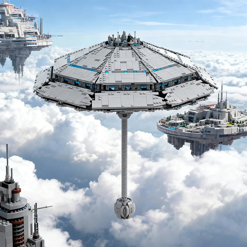

Конструктор MOC Cloud City: Модель Небесного Города, Высокотехнологичные Строительные Блоки, Развивающая Игрушка, Подарок на День Рождения для Детей