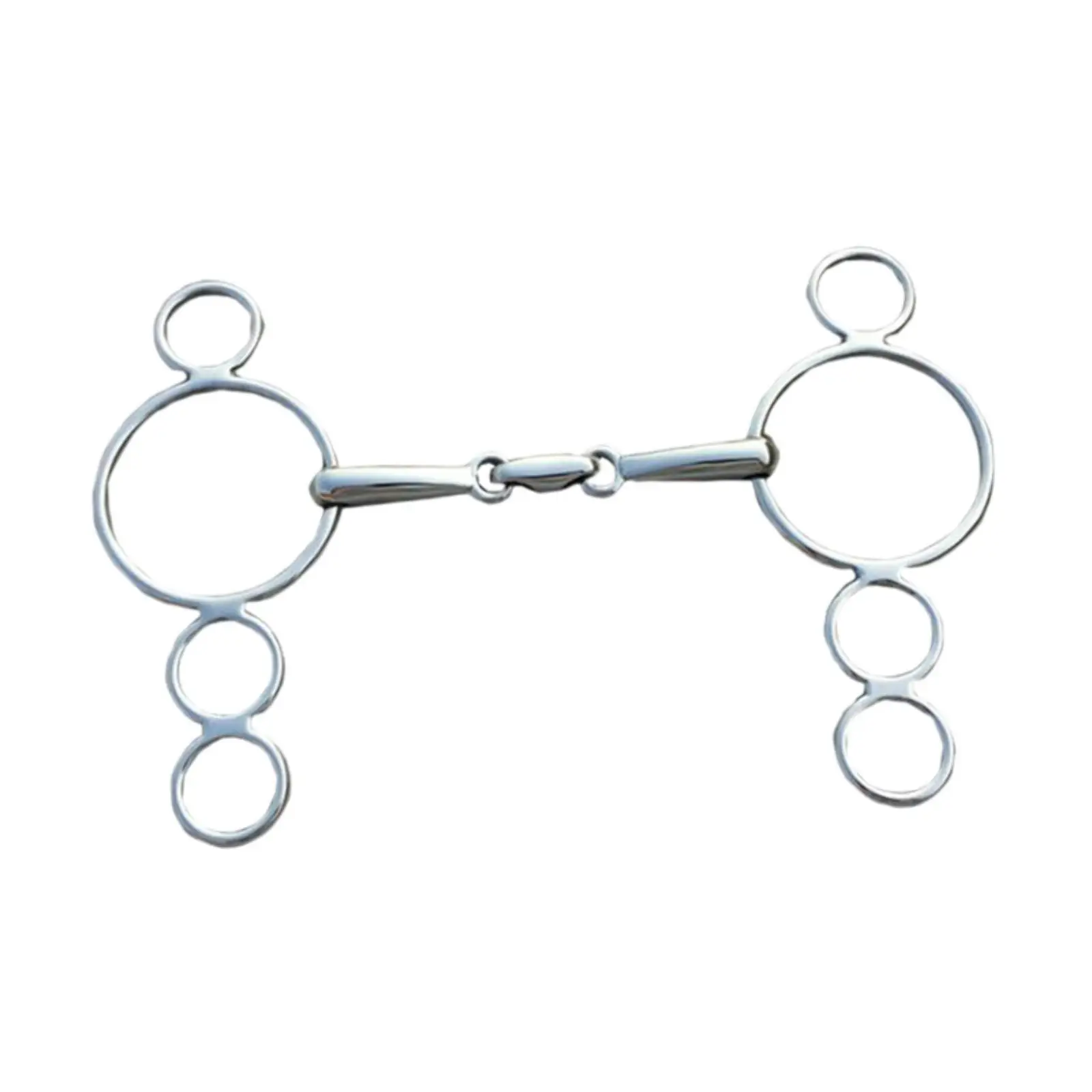 Stainless Steel Continental Gag Bit Lightweight Rustproof Equestrian Supplies for Controling Horse Activities Horse Training