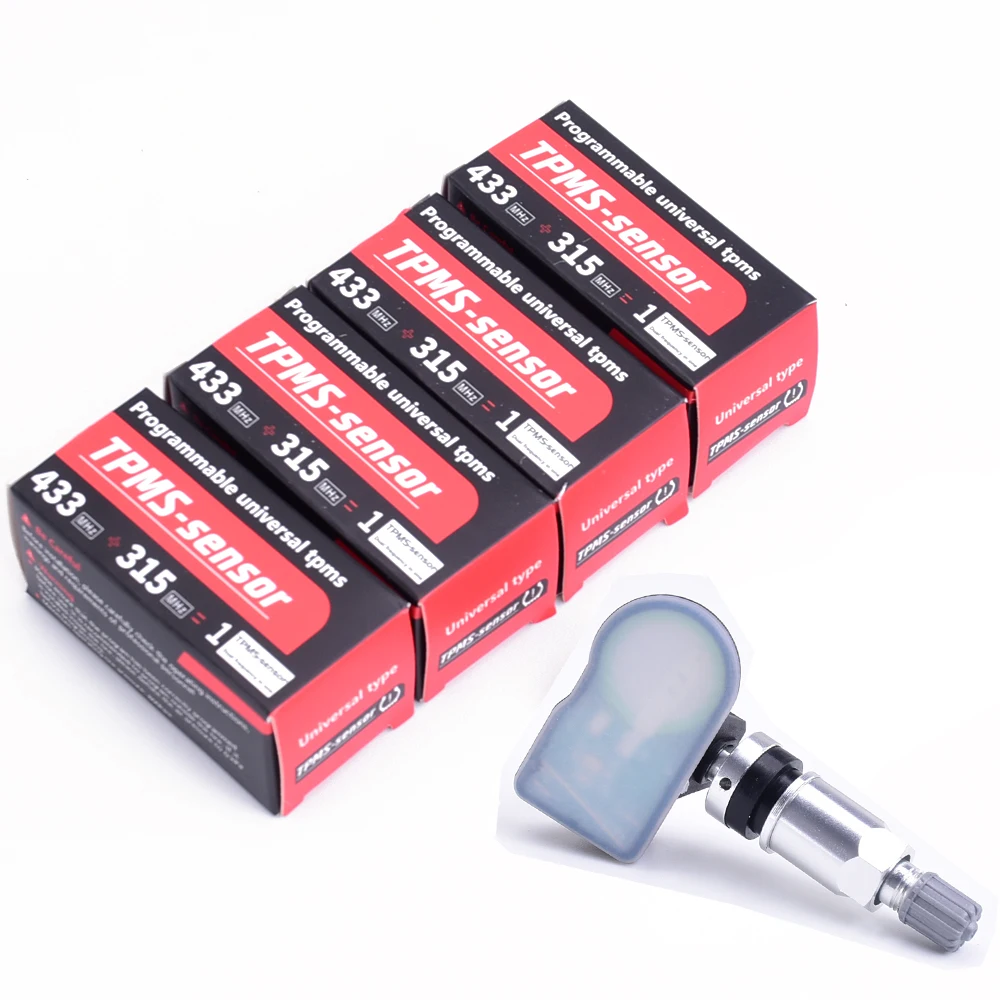 TPMS Sensors MX-Sensor 2 in 1 Metal Rubber Stem Programmable Screw-in Tire Pressure Monitoring Sensor TS408 TS600 TS508