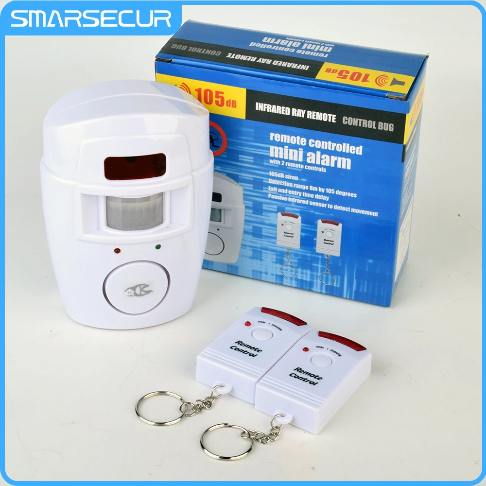 Sistema de alarma con Sensor infrarrojo para el hogar, alarma inteligente inalámbrica con Detector de movimiento antirrobo, sirena de 105DB