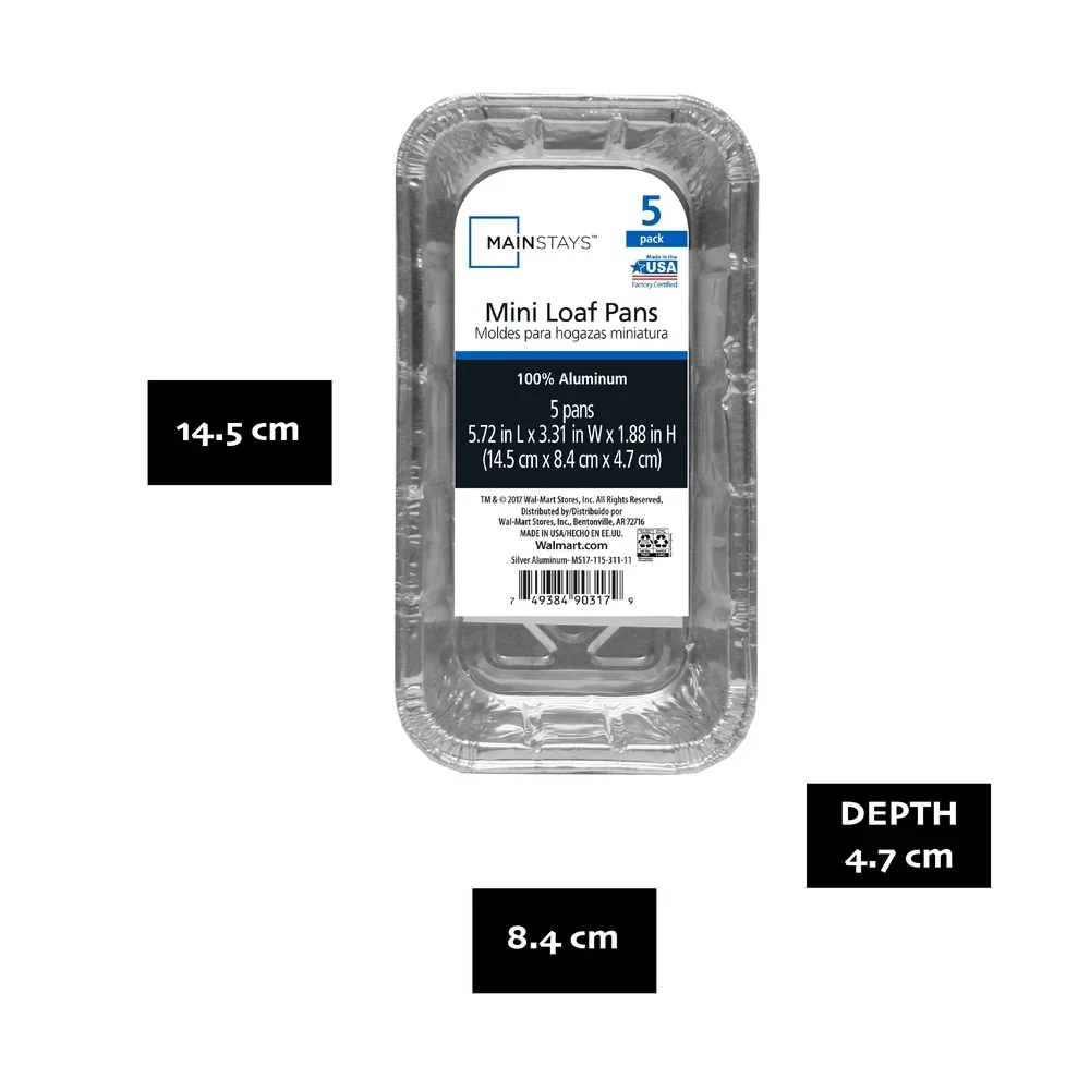 9 عبوات من مقالي رغيف صغيرة من الألومنيوم للاستعمال مرة واحدة، كعك خبز سهل التنظيف، رغيف اللحم، أدوات خبز المطبخ الصديقة للبيئة 90317 #3