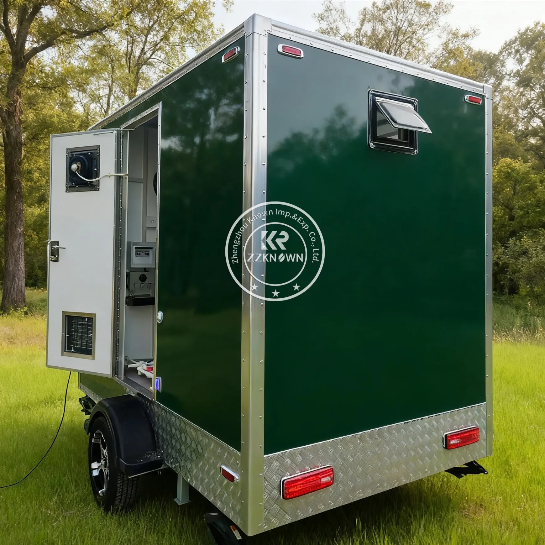 

Customizable Modern Toilet Trailer Outdoor Use Public Camping Bathroom Trailer Luxury Mobile Bathroom for Weddings