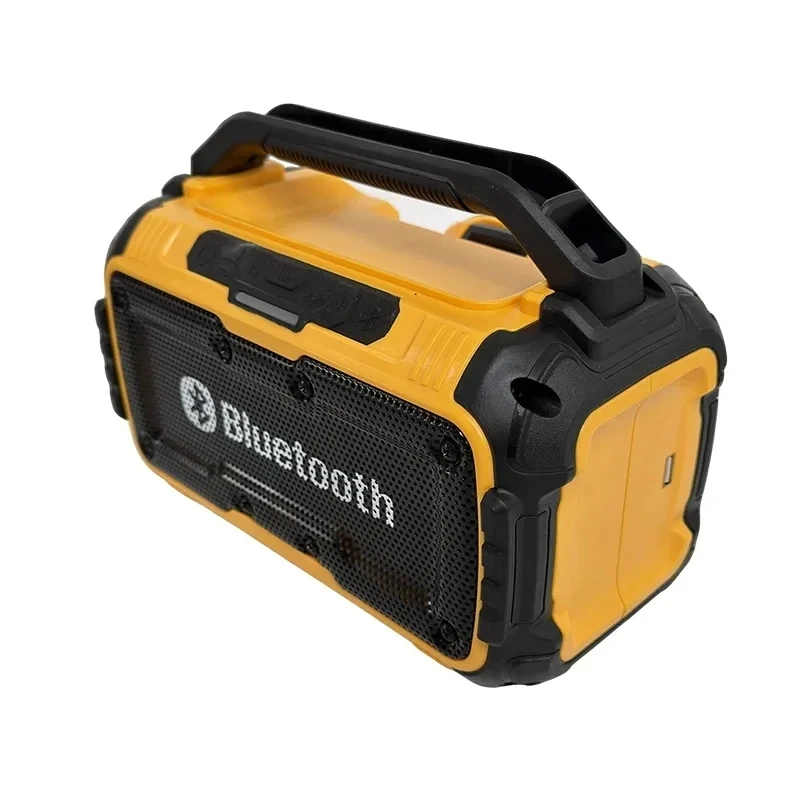 VESMATITY Bluetooth Speaker USB Type C Port Charge Surround Waterproof Stereo Loudspeaker for Dewalt Battery Pro Speed Max