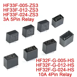 1-5Pcs Power Relays HF33F-005-ZS3 HF33F-012-ZS3 HF33F-024-ZS3 HF32F-G-005-HS HF32F-G-012-HS HF32F-G-005-HS24
