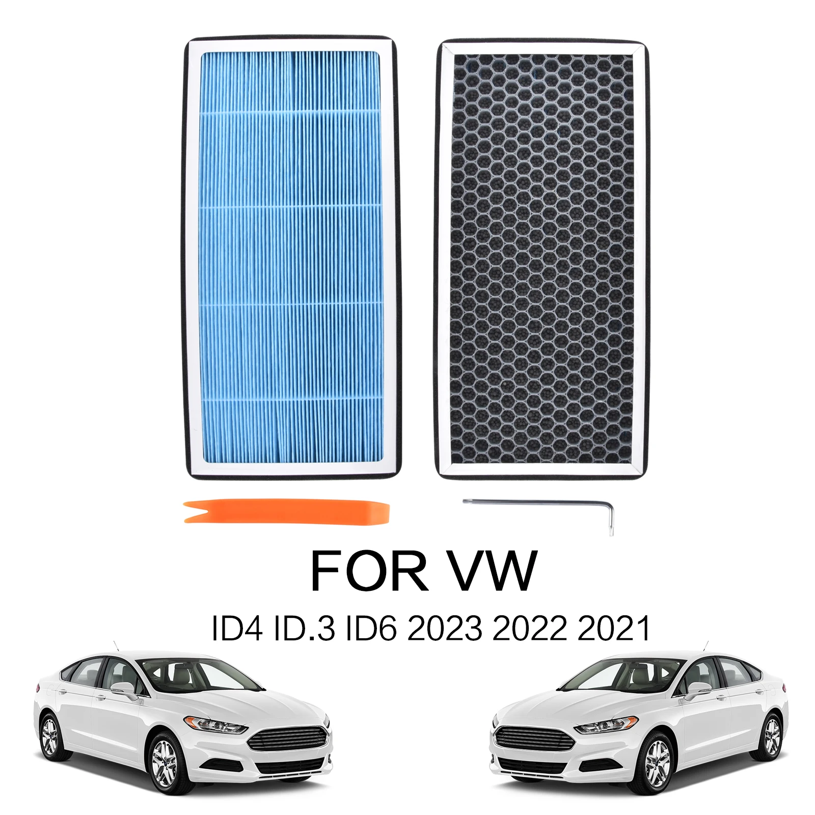 For VW ID4 ID.3 ID6 2023 2022 2021 Car Cabin Air Filter with Activated Carbon Honeycomb Mesh Fragrance Conditioner Refresh