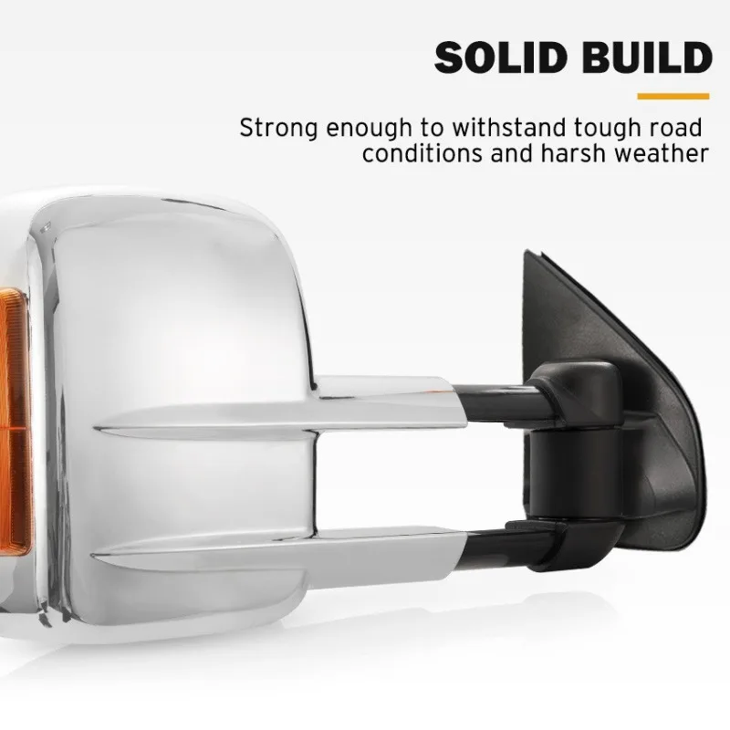 Suitable for D-MAX Electroplated Mirror Electric Rearview Mirror Foldable Rearview Mirror Silver with Turn Signal