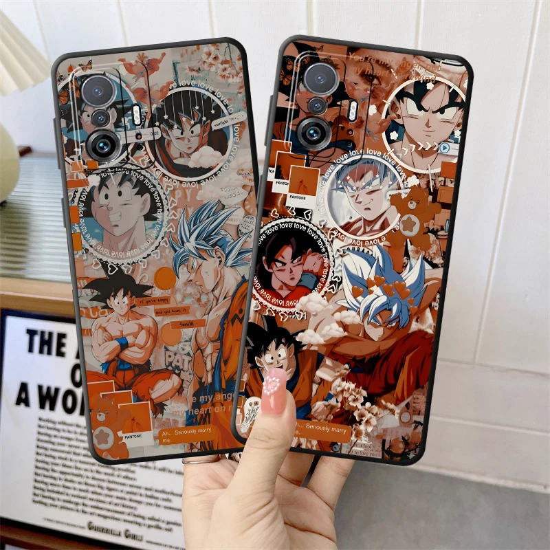 Dragon Ball Vegeta Art Case for Xiaomi Mi 11 12 13 Lite 10T 11T 12T Pro 13 14 15 Pro 12X Black Soft Phone Cover