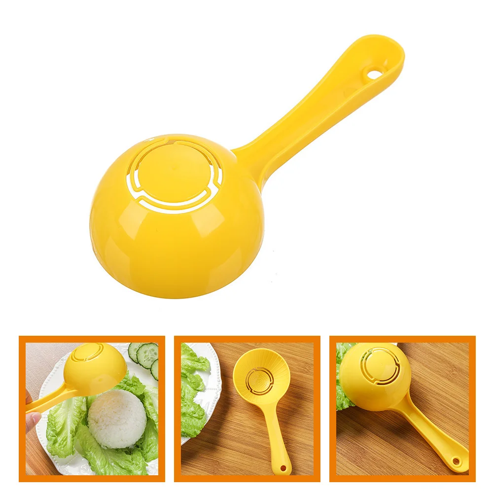 Non-stick Sushi Mold Semi-circular Rice Ball Commercial Bowl Spoon Baking Tool (yellow) Paddle Scoop Reusable