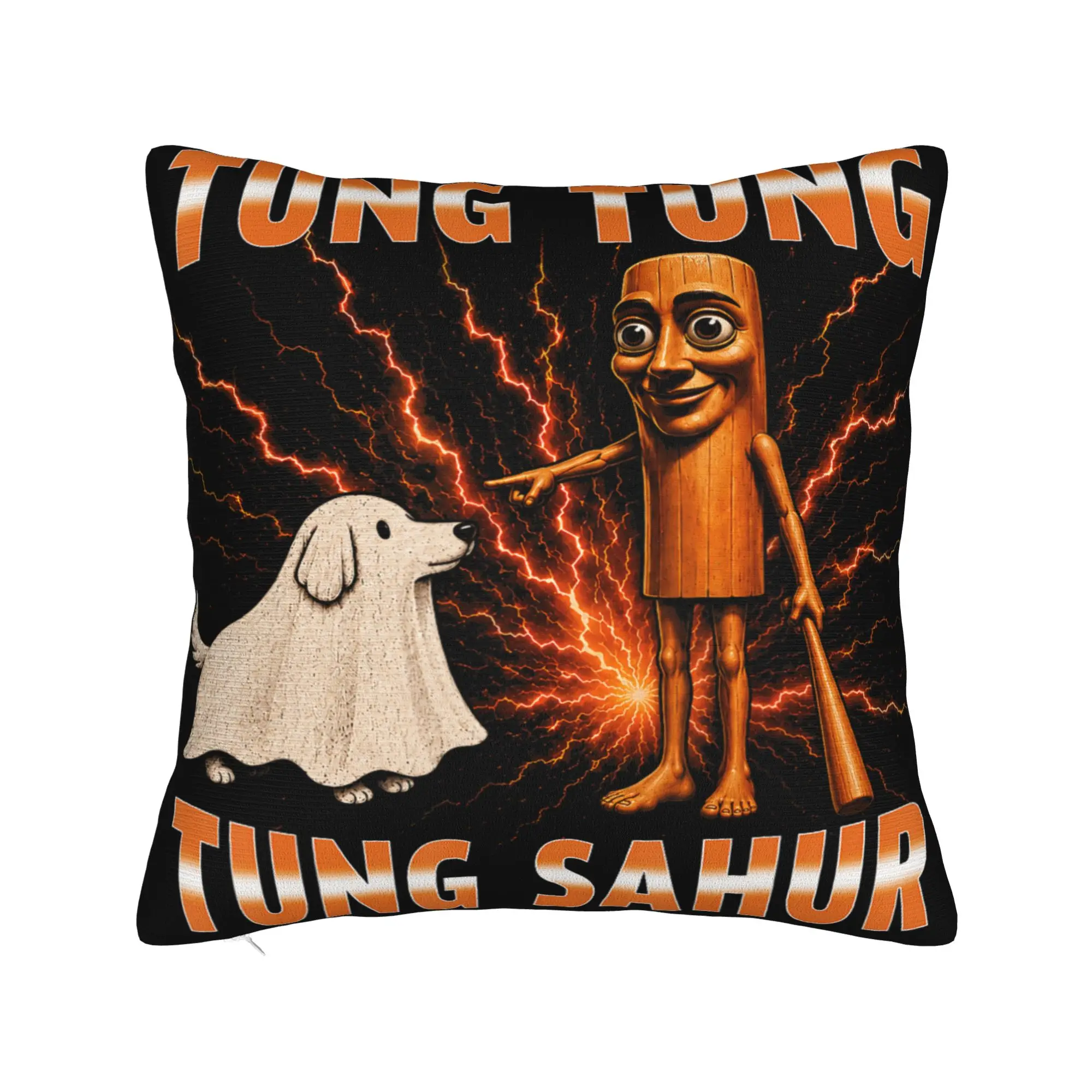 Pillow Cover Tung Tung Tung Sahur Calling Dance Halloween Meme  Kawaii Pillow Case For Couch Sofa Bedroom Pillowcases