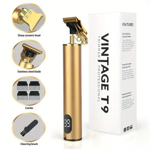 T9 Electric Hair Clipper USB Rechargeable Cordless Hair Cutting Machine Shaver Beard Trimmer Haircut Kit Electric Push Shear