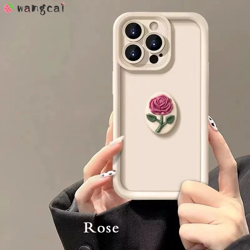 ل Honor X9C X8A X7A X6A X8 X6 X5 X6S X60 X60i 200 Pro 70 Lite Play 7T Magic 7 6 Pro في نهاية المطاف البيضاوي زهرة الورد ماتي جراب هاتف #2