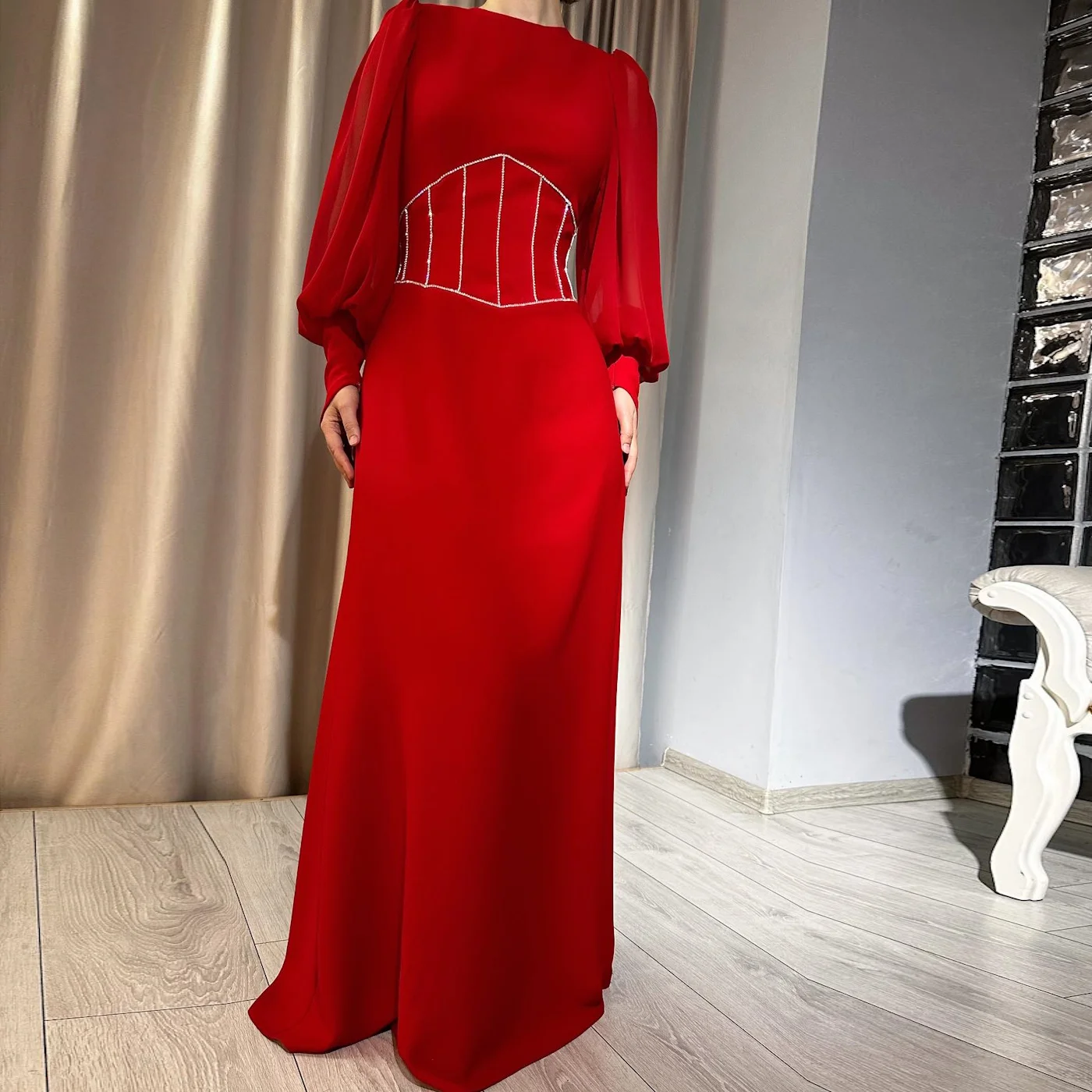 

ROSELLA O Neck Evening Dresses With Rhinestone Belt Floor Length Straight Formal Occasions Dress New 2023