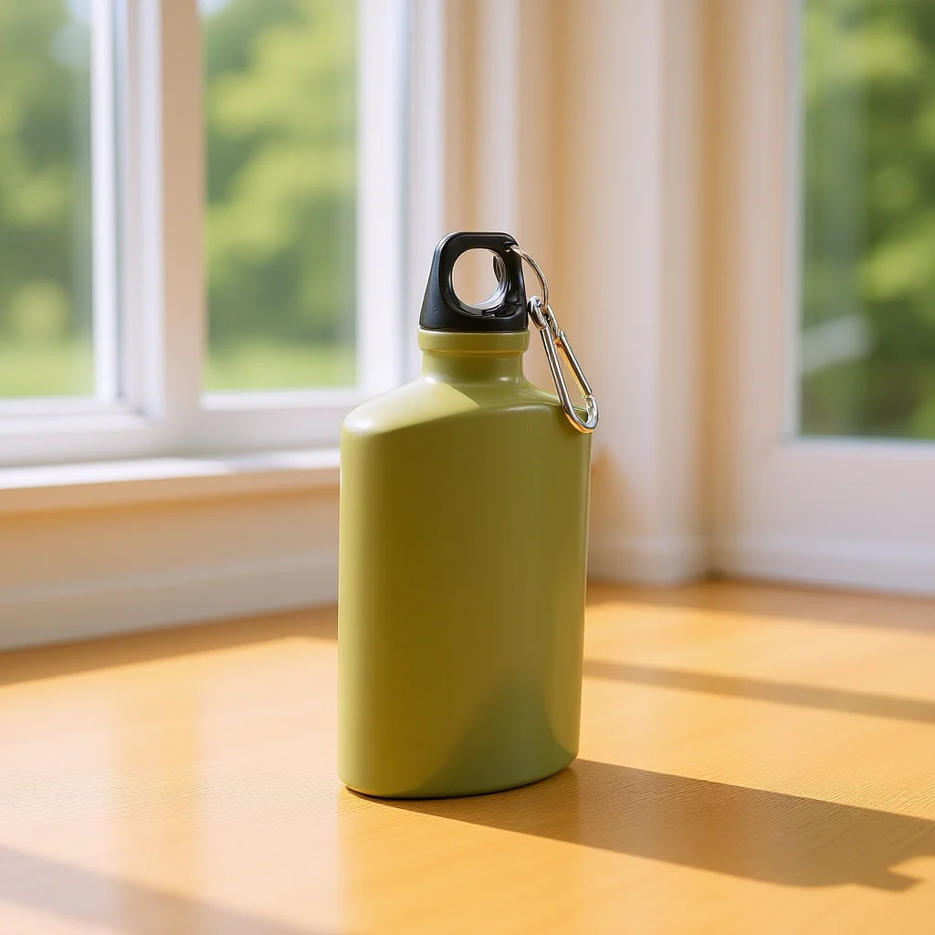 Cantina militar, botella de agua plana portátil de aleación de aluminio para acampar, senderismo, viajes al aire libre, cantimplora de Metal duradera y ligera