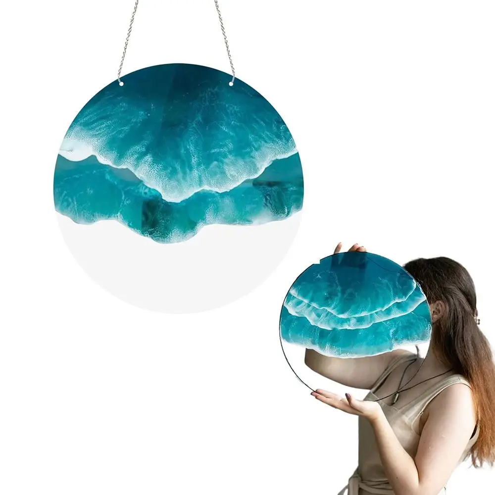 

Океанские пейзажи, настенные художественные драпировки с океанской волной, круглые с подвесной веревкой, акриловые подвесные украшения, прозрачные декоративные
