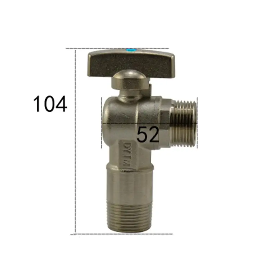 

3/4" BSP Male Ball Angle Valve Elbow 90 Degree Hole Size 15mm Water Gas Oil Height 104mm Red Point